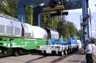 1 2 3 1 Anlieferung per Bahn Mittelaktive Abfälle aus der Wiederaufarbeitung im Ausland werden in grossen transportbehältern via