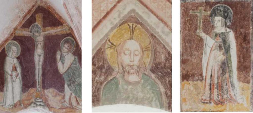 Von höchster künstlerischer Qualität ist der Kruzifixus in dieser Szene aus der Zeit um 1420-1440, wogegen bei der Johannes-Darstellung Hände und Füße eher ungelenk und verzeichnet erscheinen.