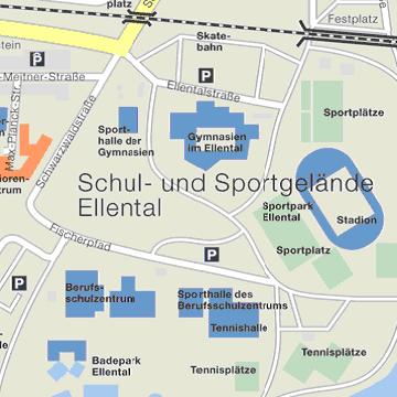 Die Sportanlage : Sportpark Ellental Ellentalstraße 74321 Bietigheim-Bissingen Wegbeschreibung: Aus Richtung Ludwigsburg/AA Ludwigsburg-Nord: A81 Ausfahrt Ludwigsburg-Nord, Richtung