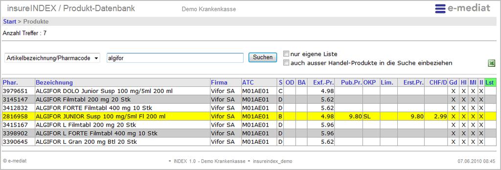 Auf dieser Zeile werden bei mehreren Feldern ebenfalls Kommentare (Tooltips) angezeigt.