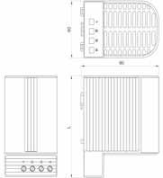 .. 240 V; Kaltleiter (PTC) selbstregelnd 2 1 Heizkörpergehäuse, Kunststofft UL94 V-0; Befestigungsart: Clip für 35 mm DIN-Schiene EN 60715 3 1 Anschluss: 2-polige (10 W, 20 W) bzw.