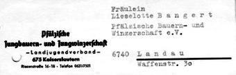 Vizepräsidenten wurde Dr. Albert Bürklin wiedergewählt; 2. Vizepräsident wurde der Vorsitzende des Kreisverbandes Landau, Ludwig Fleischer (Impflingen).