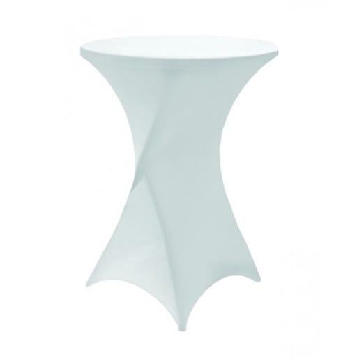 Verleih von Möbel 80x110 cm. 30.00 / Möbel Bistro Tisch weiß *Tischdecke elastisch inkl. 80x110 cm. 35.