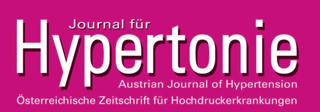 Horn S, Wenzel RR, Watschinger B Journal für Hypertonie - Austrian Journal of Hypertension 2014; 18 (2), 54-60 Homepage: www.