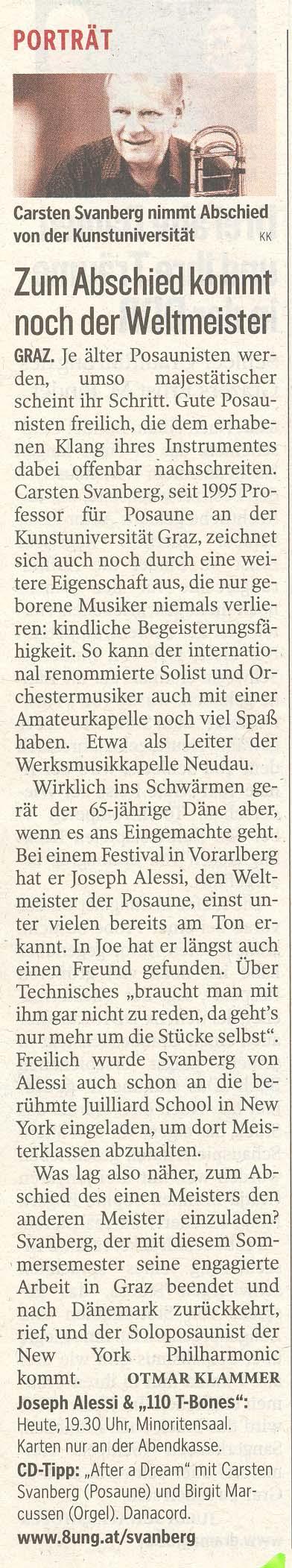 Kleine Zeitung, Kultur, 26.