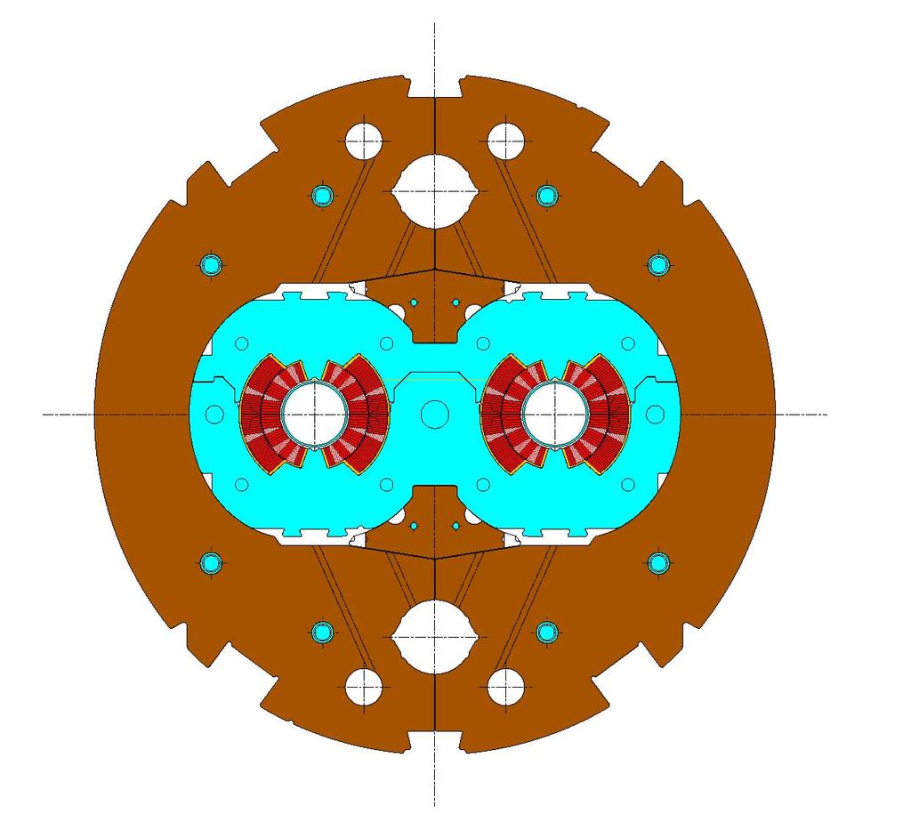 Aufbau eines LHC-Dipols Regulär Edelstahl beschichtet