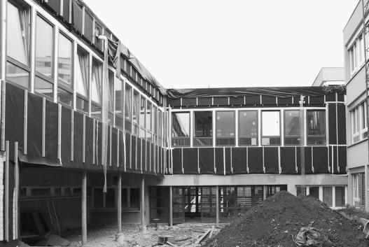 2001 Hauptschule Telfs Zu- und Umbau mit einem äußerst engen Terminplan (4-monatige Bauzeit).