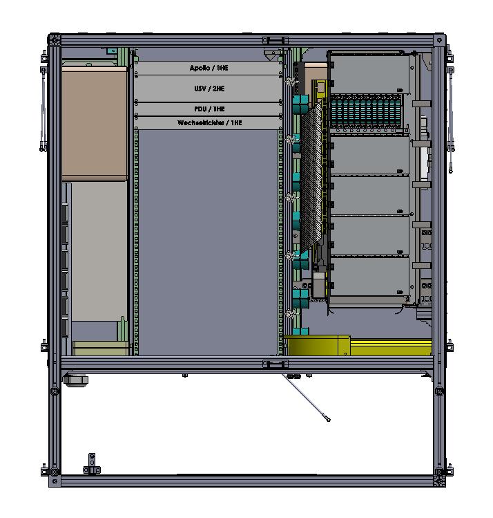 Übersicht Lieferumfang Mini POP 400 FTTH - Batteriesatz 92 A inkl. Kabelsatz - USV-System, Klima-Module - EVU inkl. Zählergehäuse, Kleinverteiler u.