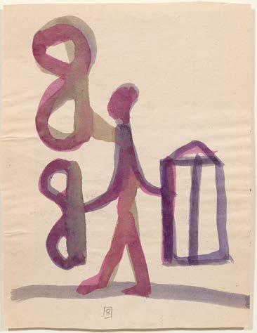PostWar & Contemporary 3486* A.R. PENCK (RALF WINKLER) (Dresden 1939-2017 Zürich) Standarts. 1985. Aquarell. Unten mittig monogrammiert: AR. Blattmass 24,7 x 19 cm. Dabei: A. R.: "Standarts".