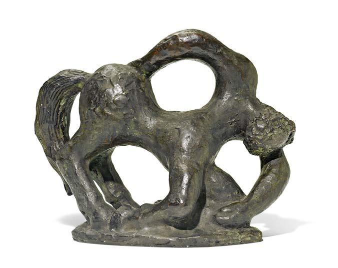 PostWar & Contemporary 3483* BALTASAR LOBO (Cerecinos de Campos 1910-1993 Paris) Centaure mourant III. 1978. Bronze, schwarz patiniert.