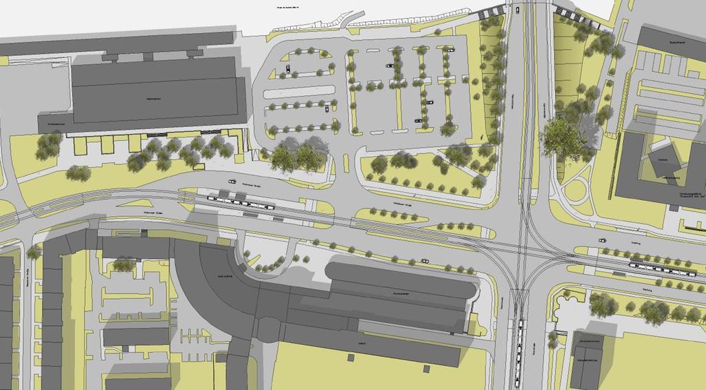 Verkehrsknoten Hauptbahnhof Umsteigebeziehungen 30 m 390 m Insgesamt nutzen 72,8% der Cottbuser Fahrgäste das Hauptverkehrsmittel Straßenbahn, bei einem Fahrplanangebot von 37,9%.