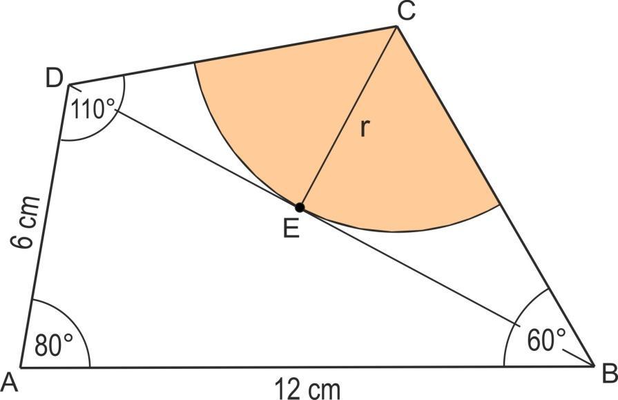 Klasse 0 I + II + III 0.0 Gegeben ist das unten abgebildete Viereck ABCD. Ein Kreis k C;r ( berührt die Diagonale BD im Punkt E.