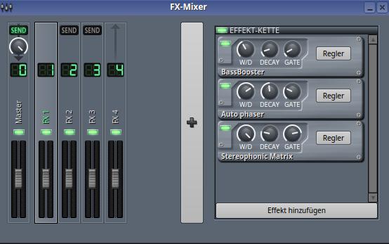 LMMS FX Mixer Effekte bzw.