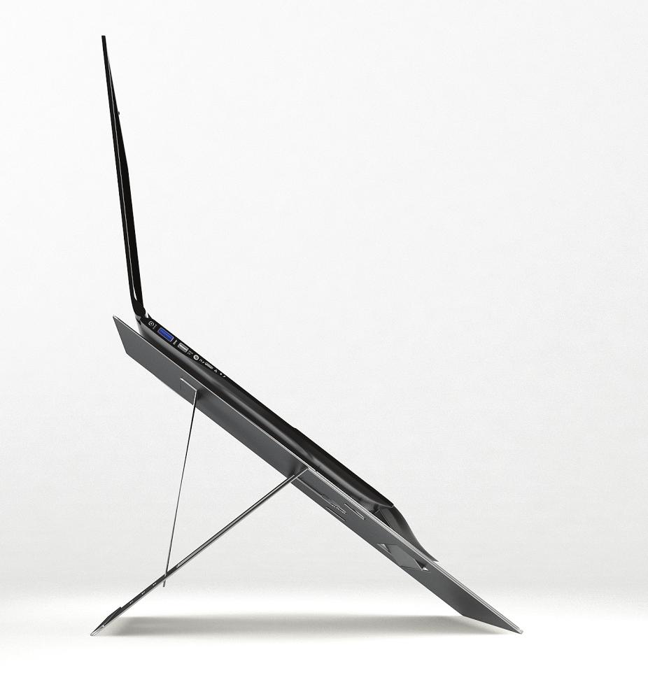 Ultraleichter Laptopständer extra hoch Laptopständer mit großer Erhöhung und niedrigem Winkel 5 Höheneinstellungswinkel 30, 35, 37, 40 und 44 Grad h ohe