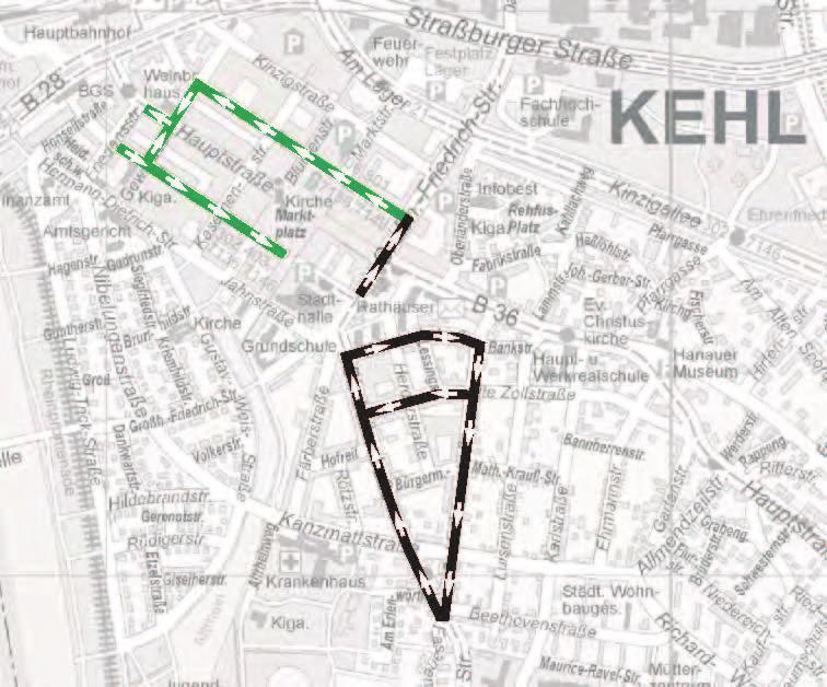 Netzkonzeption Planfall 1F - Einbahnstraßen Detail