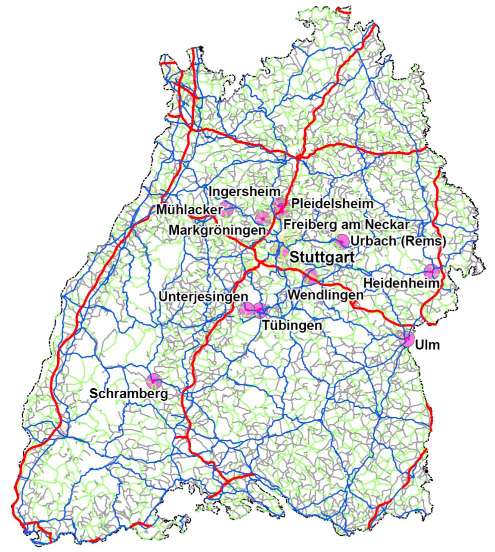 Untersuchung zu Tempolimit T30 in Tübingen Luftreinhalteplan 2012 Untersuchungen zur Auswirkung von T50 / T30 auf Hauptverkehrsstraßen auf die Luftqualität in Baden-Württemberg Mühlacker (Juli 2010)