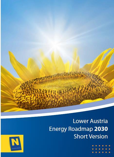 NÖ Energiefahrplan 2030 Strategische Leitlinien Reduktion des Energieverbrauches durch Effizienzsteigerung, neue Technologien und Innovationen Umstieg auf Erneuerbare Energie Ressourcensparender