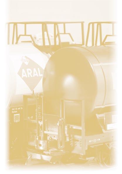 ARAL -Kesselwagen 20 21 46405 41405 300 300 Minol-Kesselwagen Etwas an das frühere LGB-Modell (4040A) von 1969/70 angelehnt, kot dieser Kesselwagen mit der früheren Farbgebung der Firma ARAL nun auf