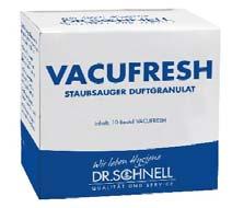 Spezialprodukte Dr. Schnell 071163 Vacufresh Kt. 10 Beutel Kt. 22.45 Duftgranulat für alle Staubsaugertypen 071164 Mister Mint Kt. à 12 Fl. Geb. 1 lt. Geb. 28.