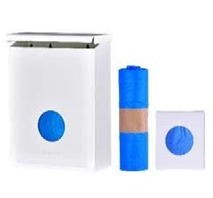Einlagebeutel à 50 Beutel 081001 Einlagebeutel für Wallbox 5,6 lt., blau Kt. 15 Rl. Kt. 143.45 Rl. 50 Beutel 081009 Wand-Abfallbehälter Wallbox All-in-One, weiss Stk. 199.