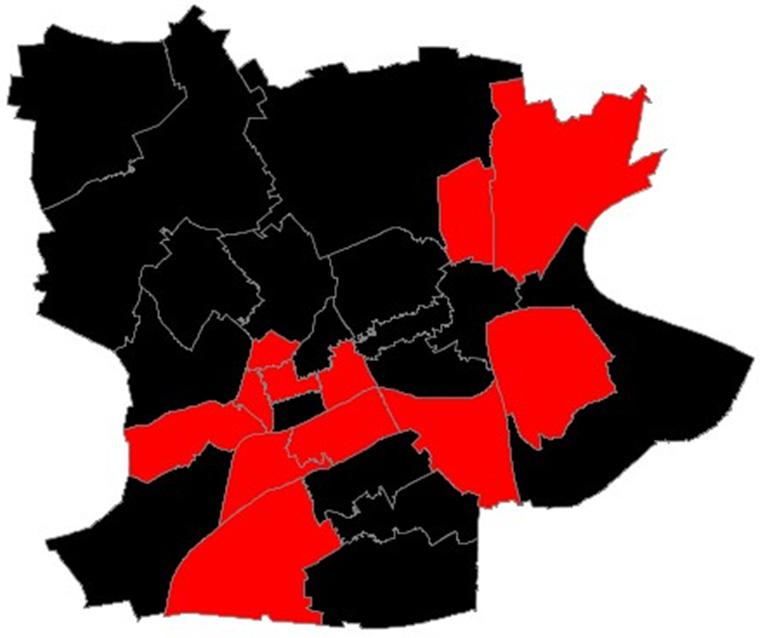 Stadt Moers Bundestagswahl am 22.09.2013 Die Mehrheitenkarten in Abbildung 7 weisen das gesamte Gebiet der Stadt Krefeld aus, nur der nördliche Teil gehört zum Wahlkreis 114.