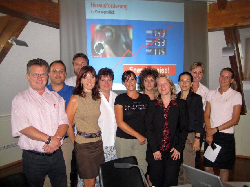 2008 Teilnahme European Energy Award Teilnahme am eea seit 2008 Energie-Team bestehend aus Mitgliedern der AG Energie des Stadtmarketingprozesses