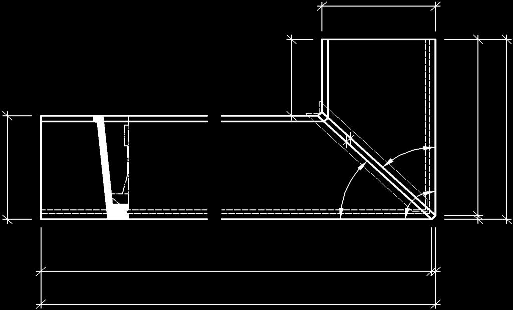 Fugenblech und Fugendichtstoff) Masse in mm / Winkel in Grad 6 α Länge GFB rechts Schenkellänge rechts Länge GFB links Schenkellänge links Innenecke (konfektioniert) Fensterbanktyp