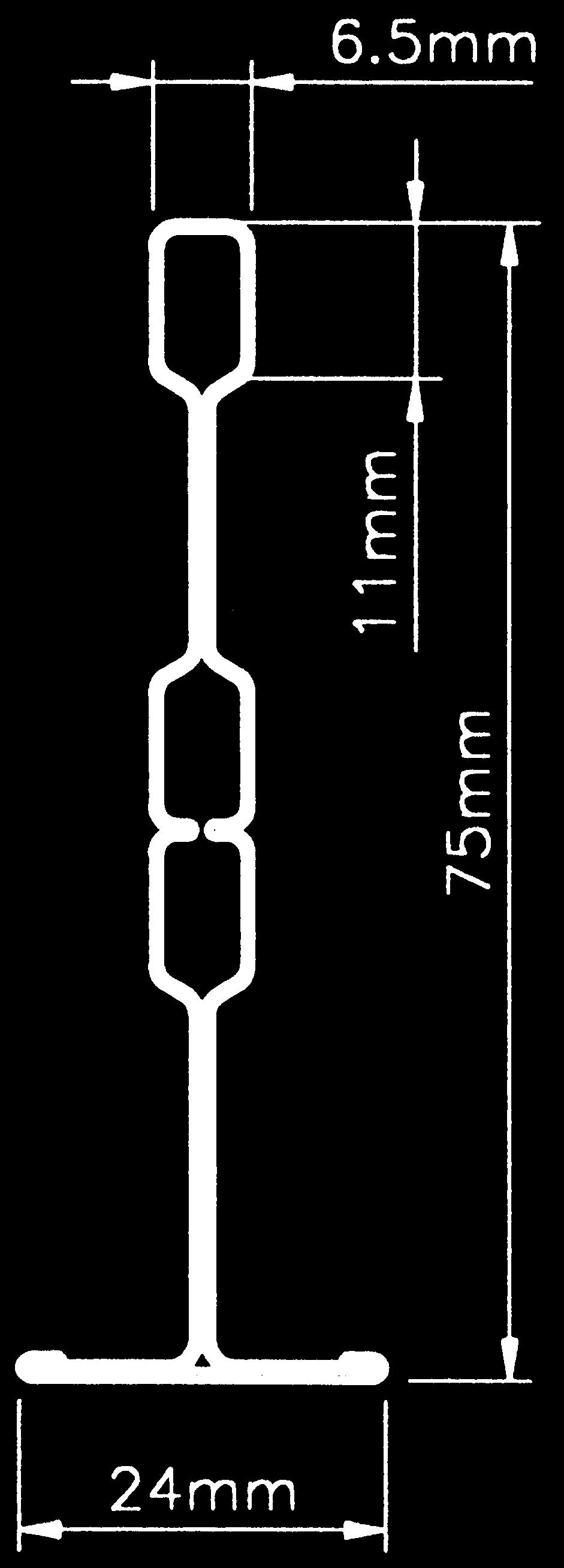 8556 G Höhe: 75 mm Paket 12 Stück 4,92/m Weitspann- Breite: 24 mm Verbindungs- Dicke: 0,5 mm profil gekröpft Längen: 1800 mm, 1875 mm Nr.