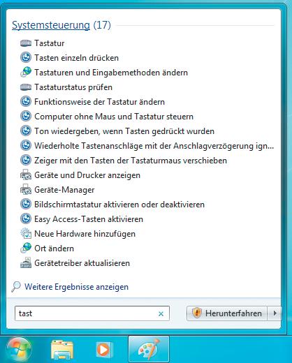 Praxis Windows ohne Umwege: Explorer Über das Suchfeld des Startmenüs durchsuchen Sie auch die Systemsteuerung.