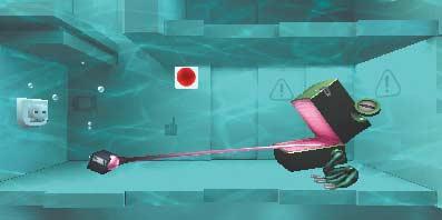 Dennoch ist Cubic Ninja eine positive Überraschung unter den 3DS-Titeln, denn der viereckige Blech-Ninja CCM, der hier durch 100 knifflige Level trudelt, bewegt sich auf seinem Weg durch die