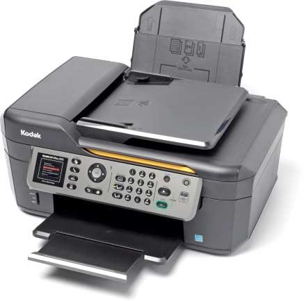 kurz vorgestellt Multifunktionsdrucker Heimbüro-Helfer Kodaks Tintendrucker ESP Office 2170 bringt Fotos von der Speicherkarte oder der Kamera zu Papier und ersetzt als Multifunktionsgerät Scanner,
