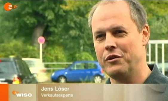 Jens Löser Verkaufsexperte im TV Mit welchen Maschen drücken die fliegenden Gebrauchtwagenhändler, die Visitenkarten an