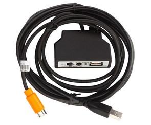Connector Port (optionales Zubehör, D_Ext1CP2) Der Connector Port ermöglicht einen leichteren Zugang zu den USB und Aux- Verbindungen des Gateways und bietet einen Bypass-Schalter und eine einfache
