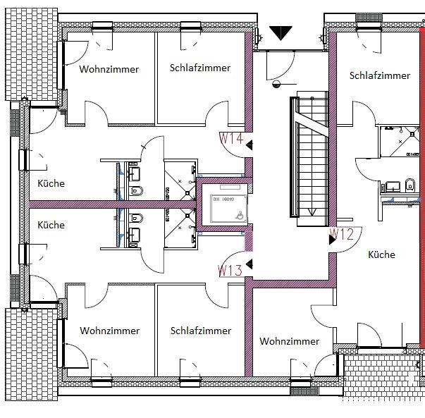 Erft-Quartier / Erftbleiche 2-8 Alle Häuser sind ausgestattet mit Aufzügen, bodengleichen Duschen und einer Erdwärmepumpe.