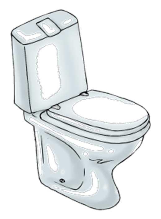 In den Toilettenräumen Jeder möchte auf eine saubere Toilette gehen und nicht gestört werden.
