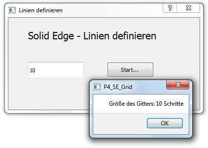 P4.26. Zugriff auf Solid Edge (***NEU***) 1. Aufgabe: Öffnen Sie das vorbereitete Projekt P4_SE_Grid Diese Applikation öffnet eine COM-Verbindung zu Solid Edge.