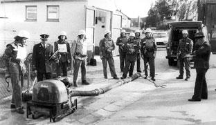 Zuvor hatte man 1962 eine Tragkraftspritze TS-8 bekommen, die vor der TSF-Zeit in einem TSA (Tragspritzenanhänger) an die Übungsund Brandorte mit einem Traktor gezogen wurde.