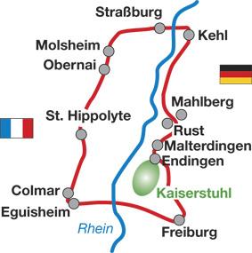 schließen 1. Tag: Freiburg Individuelle Anreise nach Freiburg.