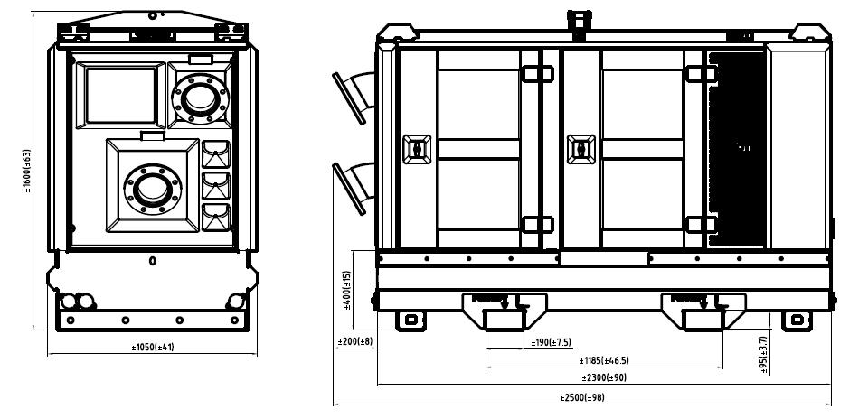 SCHALLSCHUTZKASTEN M10-23 BBA Schallschutzkasten M10-23 Modell... M10-23 Abmessungen L x W x H... 2270 x 1050 x 1533 mm Grundrahmen... Galvanisiert Panele... ABS/ASA Türe.