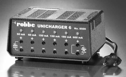 20. EMPFOHLENES ZUBEHÖR Unicharger 6 No. 8500 Heimladestation zum Laden von Sender und Empfänger akkus aus dem 230 V Netz. Power Peak Infinity 3 No.