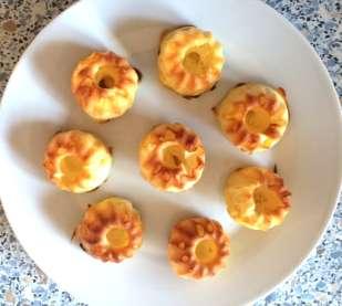 Protein Käsekuchen-Muffins 500g Magerquark mit 100g Hüttenkäse, 2 Eiern und 40g unseres Protein-