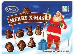 Weihnachtsmänner 10x12,5g Weihnachtsfiguren Karamel mit Schokoladeüberzug 30g