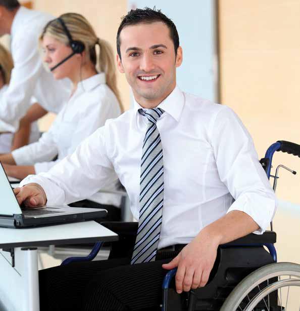 Vorteile gemeinsam nutzen! Sie sehen einen Menschen mit Behinderung. Wir sehen eine Fachkraft.