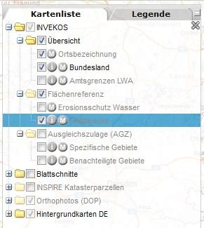 Die Anmeldung erfolgt als Anonymer Benutzer. Beim Start wird in der Kartenansicht mit Hilfe des WebAtlasDE der Bereich Thüringens dargestellt.