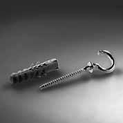 01 Hakenschraube mit Konterstück Aluminium Hook-screw with counter part