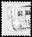 Kreuz/Ziffer oliv braun auf weißem Papier mit Kontrollzeichen, tadellos gestempelt, Mi. 350,- 45 # 100, 5947P 15 C.