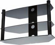 MÖBEL TV Möbel B Serie 800 - TV Möbel mit 3 Regalböden aus Hartglas, schwarz Mit einer attraktiven Mischung aus Hochglanz-Hartglas und passenden Aluminiumbeinen eignet sich diese Serie optimal fu r