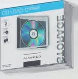 CD-ORGANISER Für CD CD/DVD Jewel Case, 5er Pack, schwarz - Bruchsicheres Material, schützt die CD/DVD vor