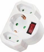 ELEKTROZUBEHÖR Adapter Schuko / Euro Adapter - Schukostecker <-> 1x Schukokupplung und 2x Eurokupplung -