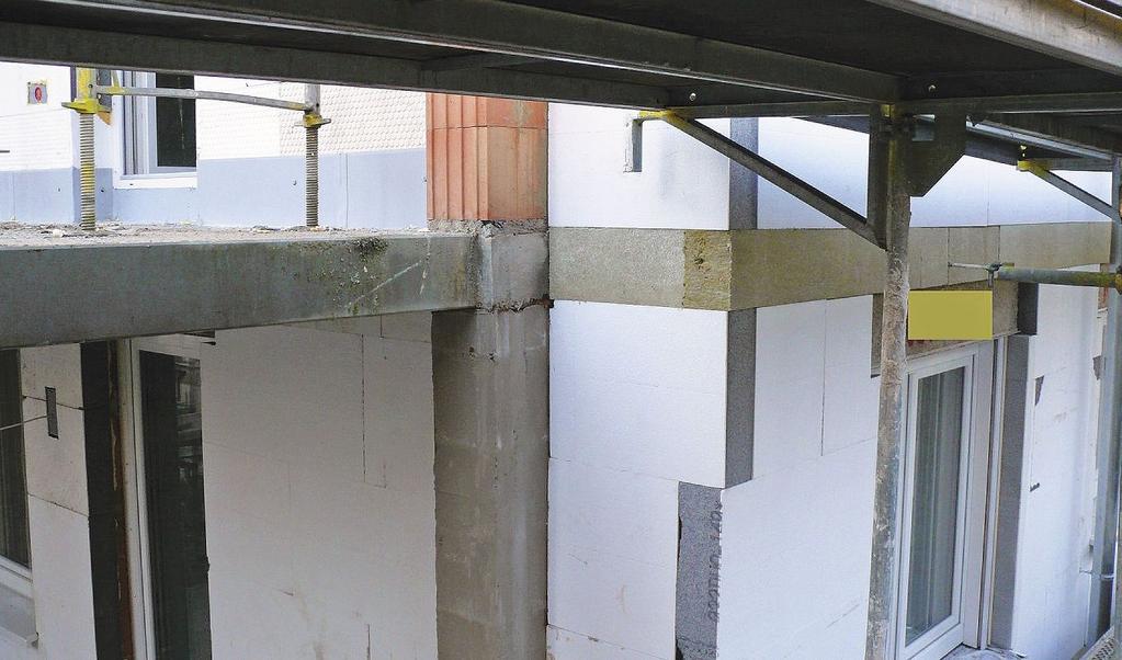 TECHNIK + TRENDS Der Brandriegel trifft auf»geprüfte«balkonkragplatte 8 Wohngebäude verfügen oftmals über thermisch getrennte Balkone, die beim Anbringen eines schwerentflammbaren